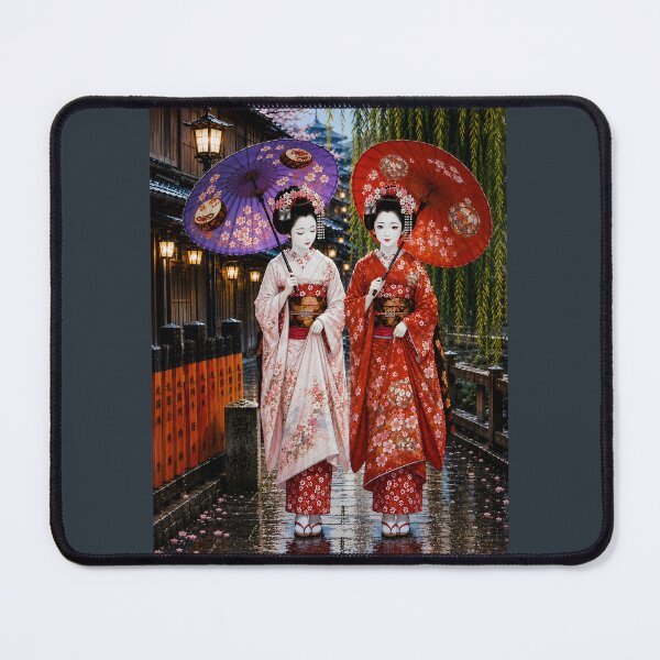 Item preview, Two Maiko Under Traditional Japanese Umbrellas designed and sold by Kurekou Lab.