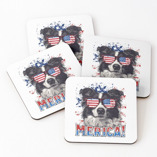 Item preview, 4 de julio Merica Border Collie Perro Bandera de EE. UU. Niños Hombres Mujeres meme principal designed and sold by YasuoShop.