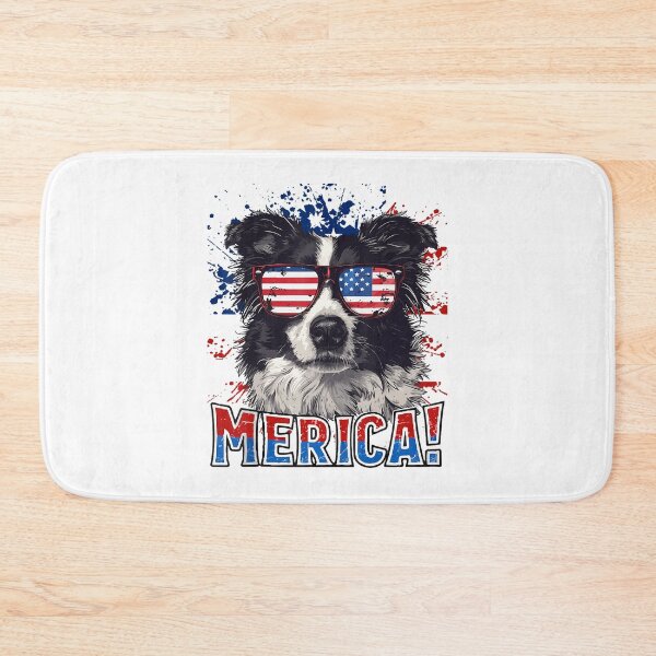 Item preview, 4th Of July Merica Border Collie Dog USA Flag Kids Men Women top meme designed and sold by YasuoShop.