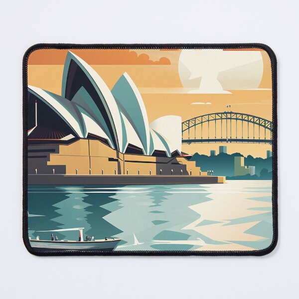 Item preview, Australia – Sydney Opera House Skyline Art designed and sold by MarkedArtPrints.