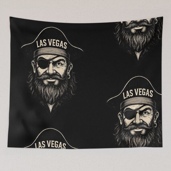 Item preview, Las Vegas Pirate Skull Vintage Engraving Artwork designed and sold by MichaelSt45634.