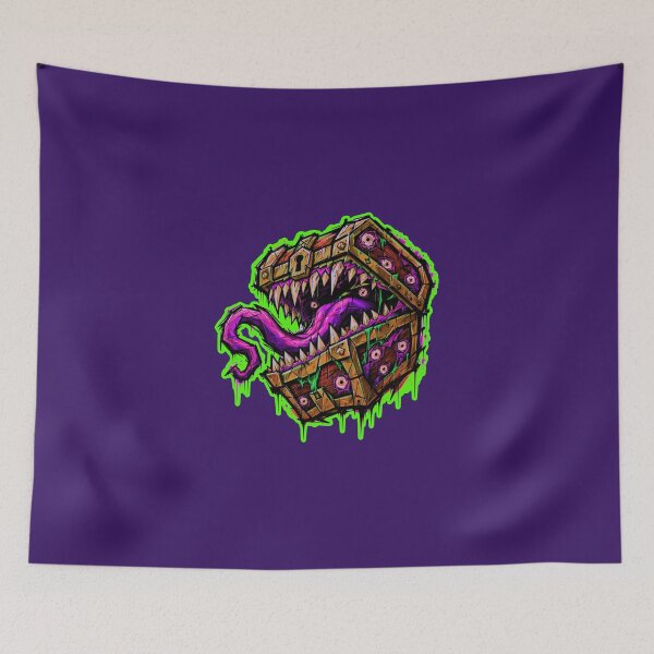 Item preview, Graffiti Style Monster Treasure Chest Art designed and sold by blampop.