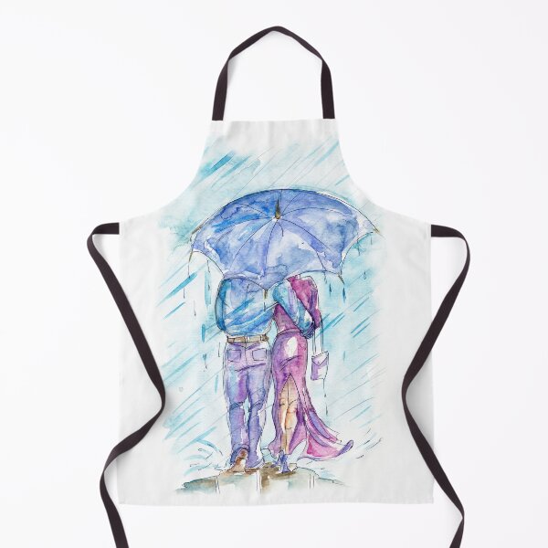 Item preview, Romantic Couple Walking in the Rain designed and sold by Ekaterina Biserova.