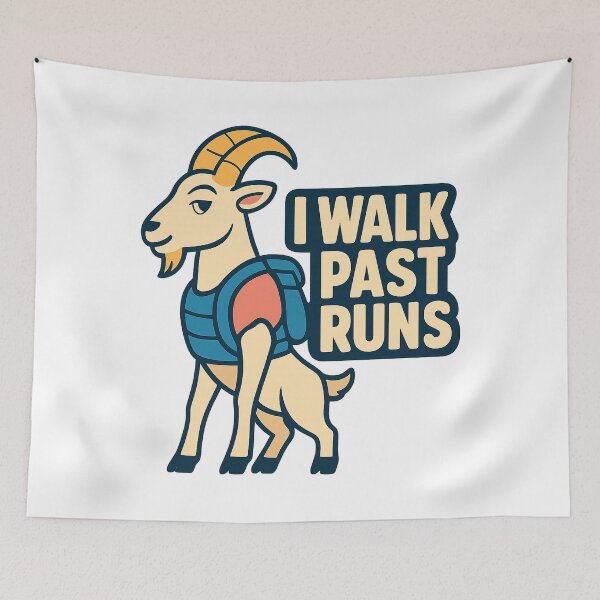 Item preview, Goat Rucker I Walk Past Runs Funny Rucking Graphic designed and sold by Ainbowz-Artwork.