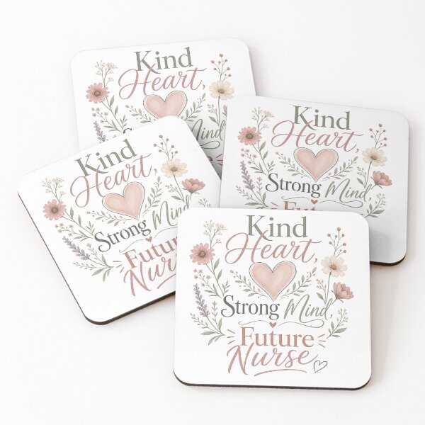 Artikelvorschau, Kind Heart Strong Mind Future Nurse – Wildblumen-Herz entworfen und verkauft von BoosterShop.
