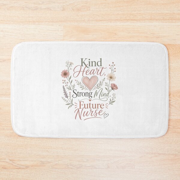 Item preview, Kind Heart Strong Mind Future Nurse – Wildflower Heart designed and sold by BoosterShop.