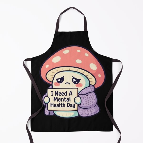 Item preview, I Need A Mental Health Day - Cute Kawaii Mushroom Retro Design designed and sold by Interactive-Art.