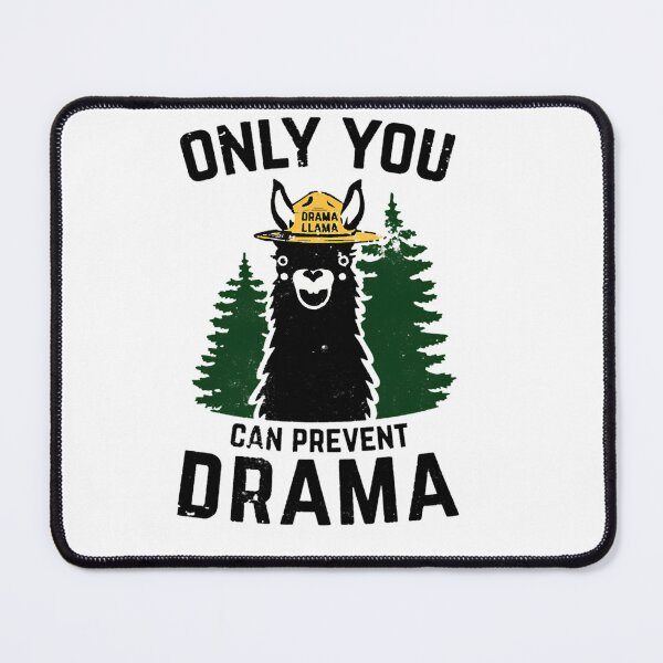 Item preview, The Original Only You Can Prevent Drama Llama Grunged - Smokey Bear Parody designed and sold by UKCoinsShopp.