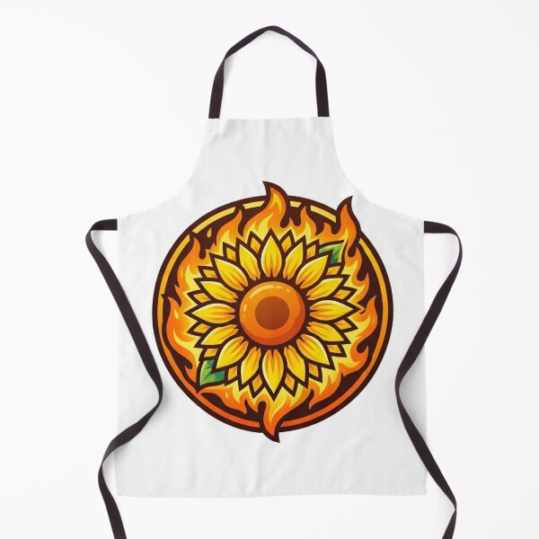 Item preview, Fire Element Fiery Sunflower Vinyl Sticker designed and sold by KreatoLab.