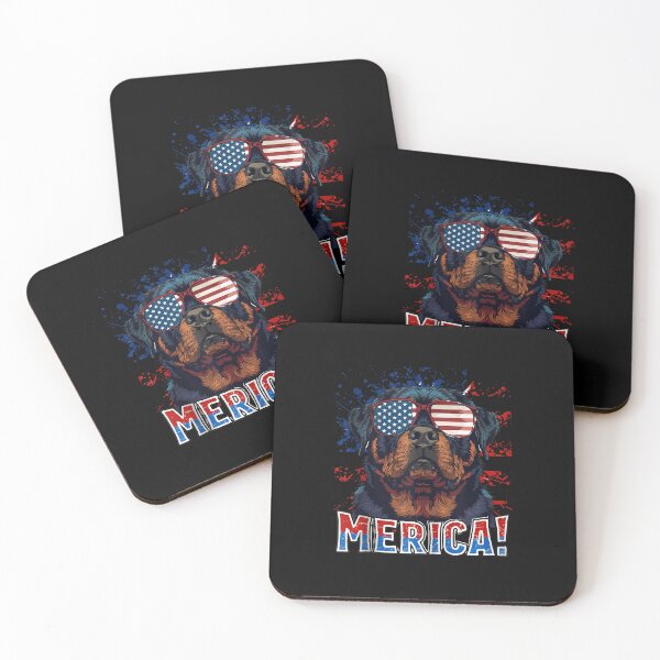 Item preview, 4th Of July Merica Rottweiler Dog USA Flag Kids Men Women  designed and sold by QLShop.