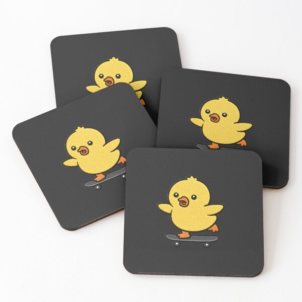 Item preview, Funny Duck Skateboarding Kawaii Embroidery Patch designed and sold by ColorSplash123.