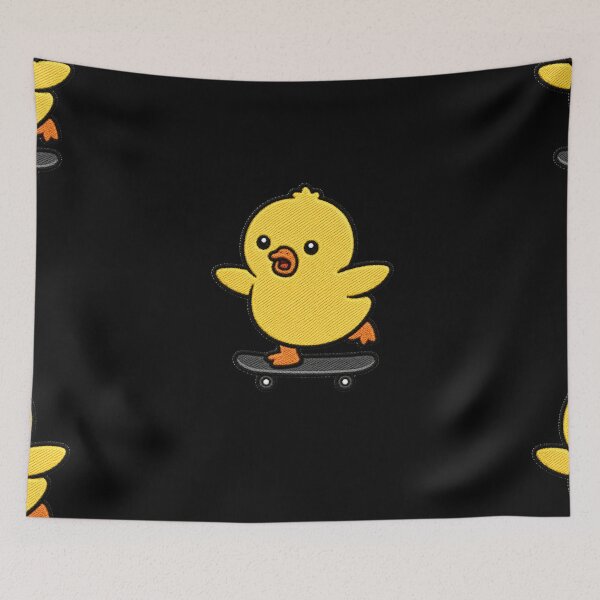 Item preview, Funny Duck Skateboarding Kawaii Embroidery Patch designed and sold by ColorSplash123.