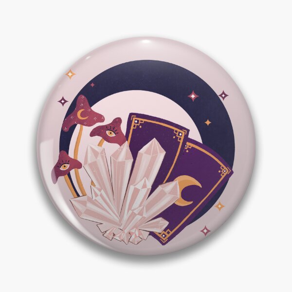Item preview, Just a little magic - Esoteric retro bubble badge designed and sold by Home Cyn Home.