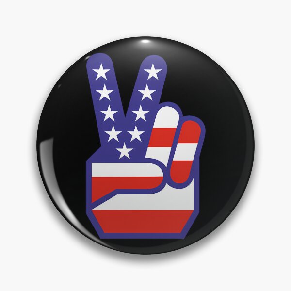 Item preview, American Flag Star Peace Hand Symbol designed and sold by TimelessChic.