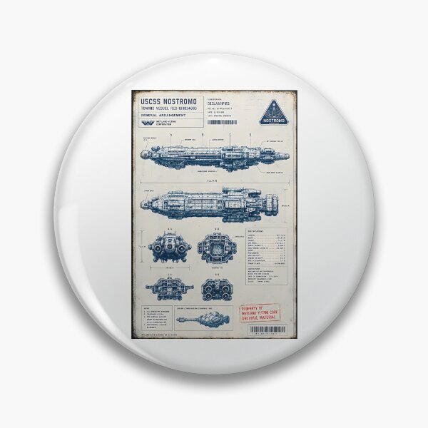 Item preview, Uscss Nostromo Blueprint designed and sold by PrintStarTeee.
