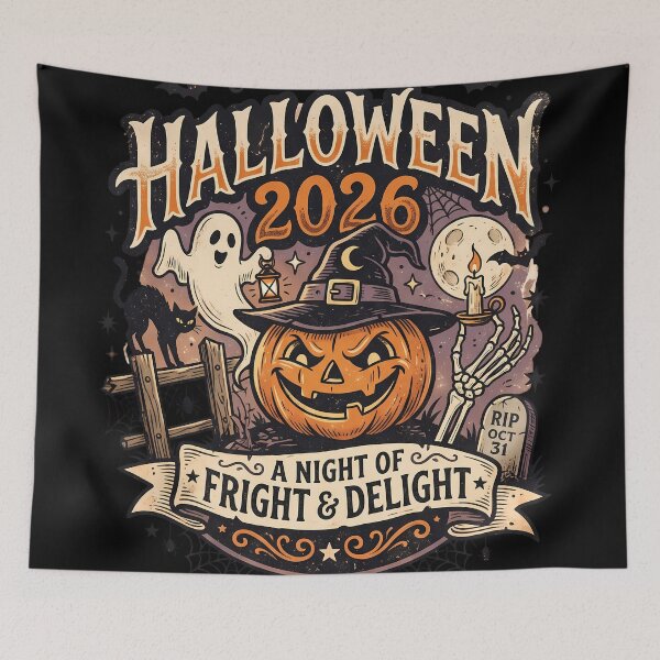 Item preview, Vintage Halloween 2026 Fright & Delight designed and sold by DarkOriginArts.