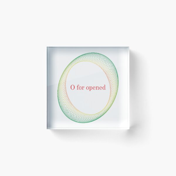 Item preview, O for opened designed and sold by nogamax.