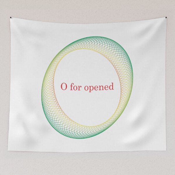 Item preview, O for opened designed and sold by nogamax.