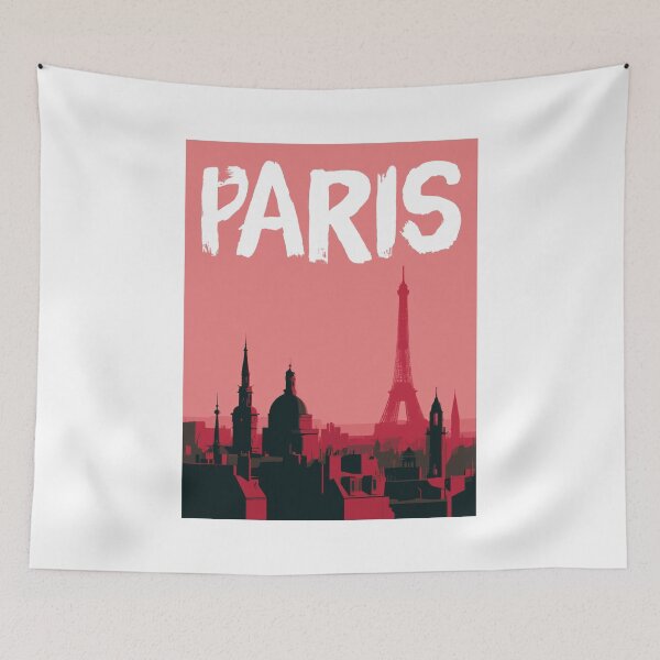 Item preview, Paris Skyline, Vintage Eiffel Tower Art designed and sold by MarkedArtPrints.