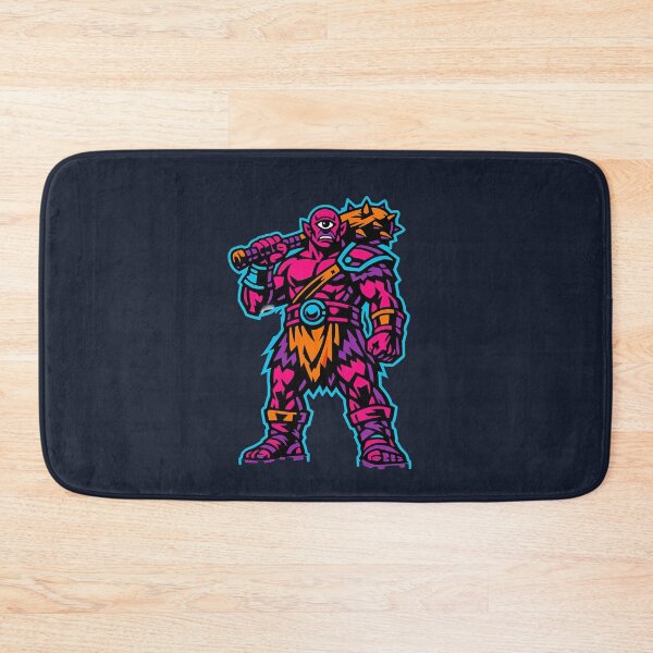 Item preview, One-Eyed Cyclops Warrior – Greek Myth Monster in Neon designed and sold by KungPowUnicorn.