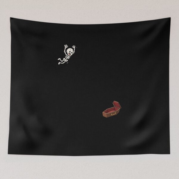 Item preview, Funny Funny Skeleton Jumping into Coffin Halloween Humor Art designed and sold by elderberry.