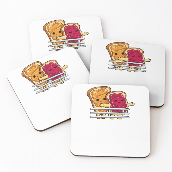 Item preview, Funny Cute Peanut Butter Jelly on Toast Lovers Ship Pose Art designed and sold by elderberry.