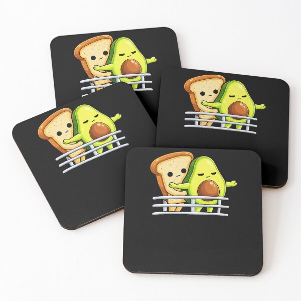 Item preview, Funny Cute Avocado and Toast Food Friends Ship Railing Art designed and sold by elderberry.