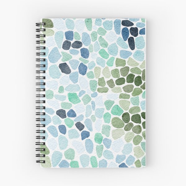 Item preview, Watercolor Sea Glass Mosaic Pebbles Pattern designed and sold by LafinaArt.