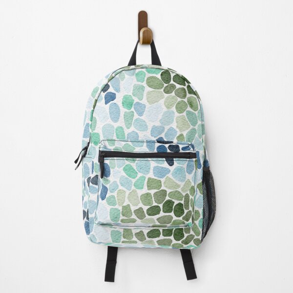 Item preview, Watercolor Sea Glass Mosaic Pebbles Pattern designed and sold by LafinaArt.