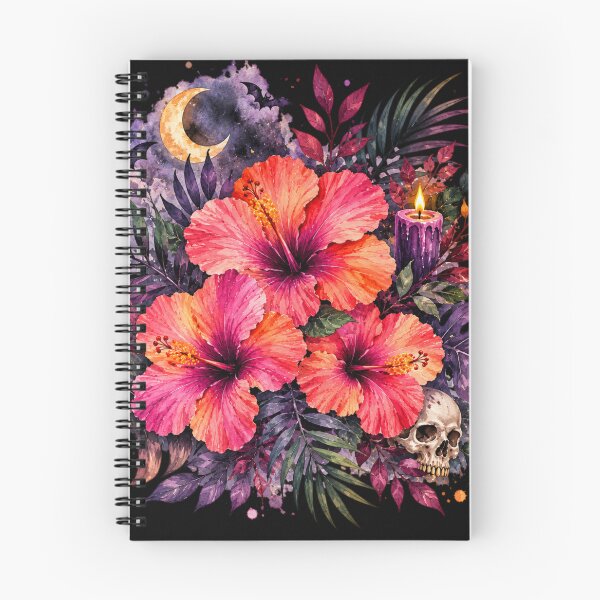 Item preview, Moonlit Tropical Hibiscus | Gothic Halloween Art designed and sold by IamNolmo.