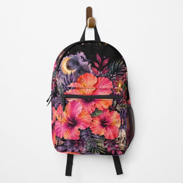 Item preview, Moonlit Tropical Hibiscus | Gothic Halloween Art designed and sold by IamNolmo.