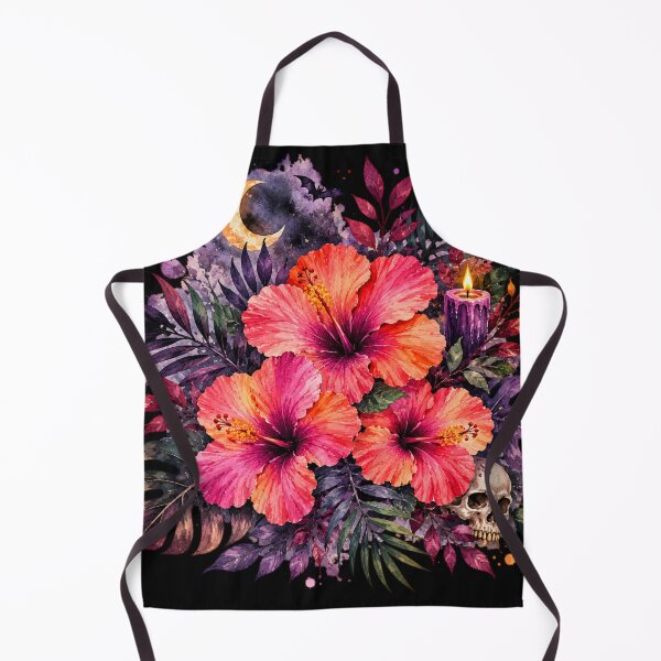 Item preview, Moonlit Tropical Hibiscus | Gothic Halloween Art designed and sold by IamNolmo.