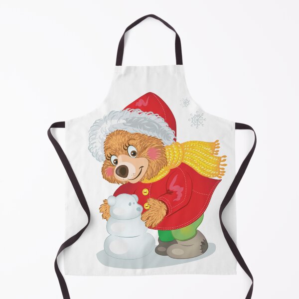 Item preview, Cute Bear Building a Snowman designed and sold by Ekaterina Biserova.