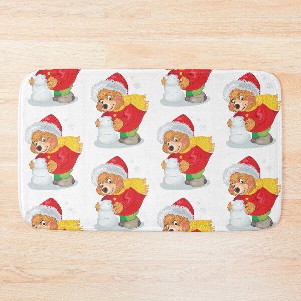 Item preview, Cute Bear Building a Snowman designed and sold by Ekaterina  Biserova.