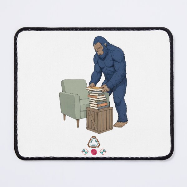 Item preview, The Bibliophile Sasquatch: Blue Bigfoot Reading Nook designed and sold by Whimsy Trail Co.
