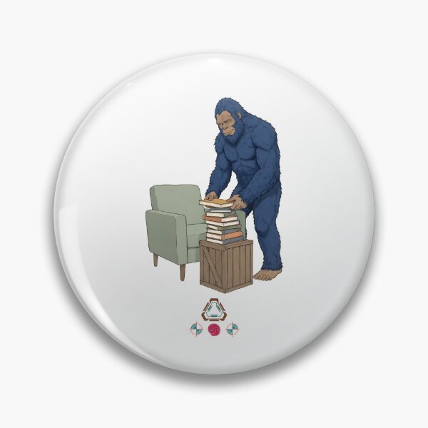 Item preview, The Bibliophile Sasquatch: Blue Bigfoot Reading Nook designed and sold by Whimsy Trail Co.