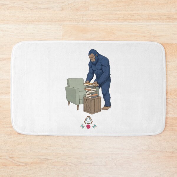 Item preview, The Bibliophile Sasquatch: Blue Bigfoot Reading Nook designed and sold by Whimsy Trail Co.