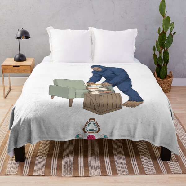 Item preview, The Bibliophile Sasquatch: Blue Bigfoot Reading Nook designed and sold by Whimsy Trail Co.