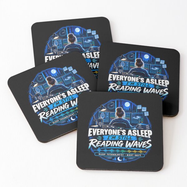 Item preview, Everyone’s Asleep Sleep Technologist Reading Waves Night Shift designed and sold by amndro.