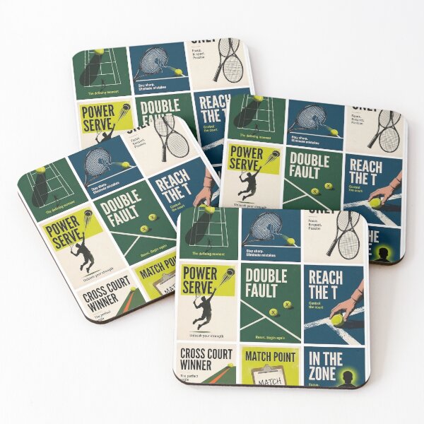 Item preview, Set of tennis posters  designed and sold by VoleyonClay.