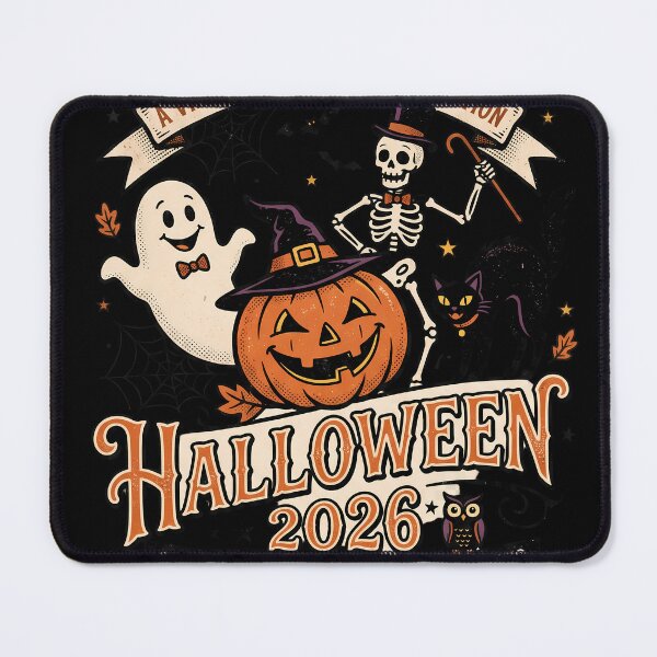 Item preview, Vintage Halloween Celebration 2026 Skeleton Ghost designed and sold by DarkOriginArts.