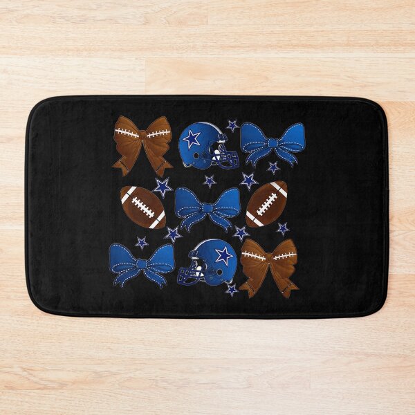 Item preview, Blue Football Bow Sports Pattern designed and sold by MichelleC17118.
