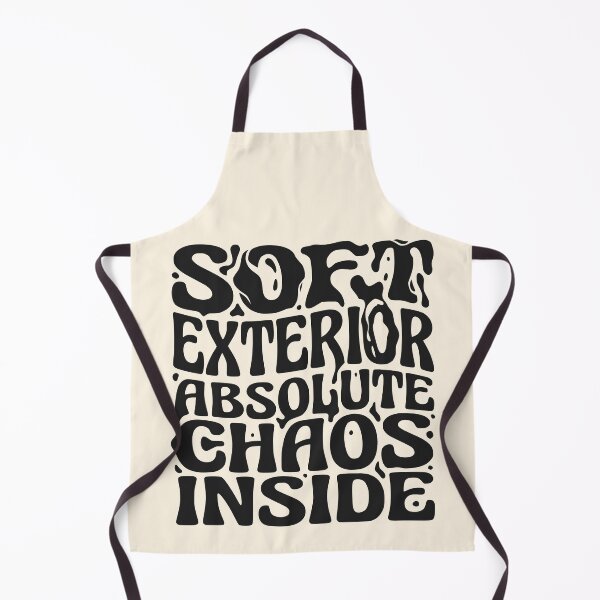 Item preview, Soft Exterior Absolute Chaos Inside - Funny Retro Groovy Design (Black Text) designed and sold by RetroNeon.