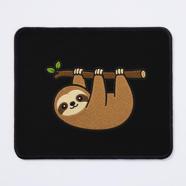 Item preview, Funny Sloth Hanging Upside Down Embroidery Patch designed and sold by ColorSplash123.