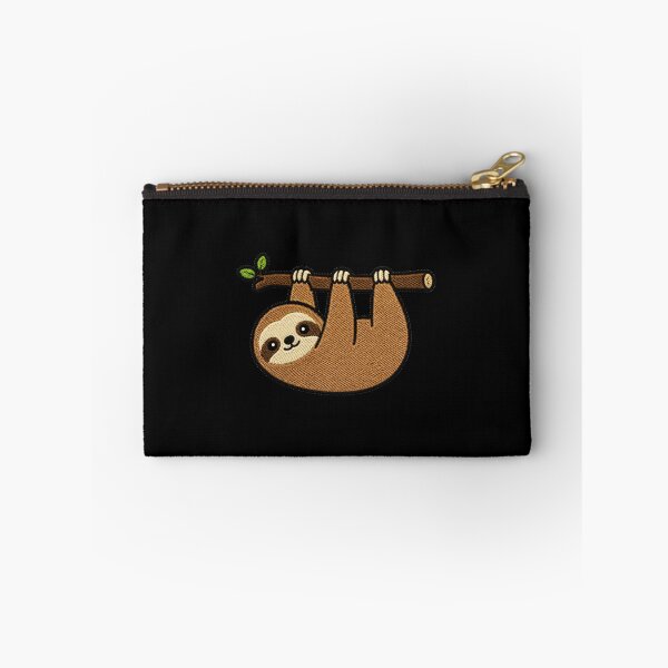 Item preview, Funny Sloth Hanging Upside Down Embroidery Patch designed and sold by ColorSplash123.