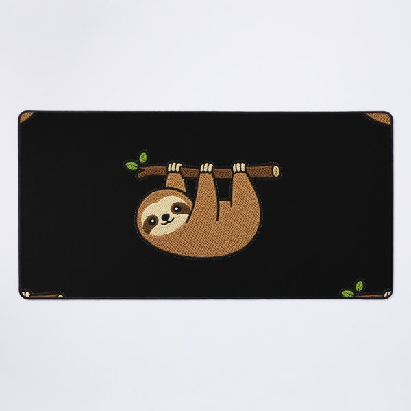 Item preview, Funny Sloth Hanging Upside Down Embroidery Patch designed and sold by ColorSplash123.