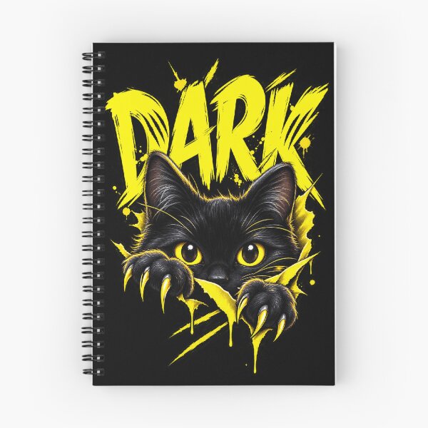 Item preview, Dark Cat Neon Yellow Graffiti – Black Cat Streetwear designed and sold by Shakhbata-1.