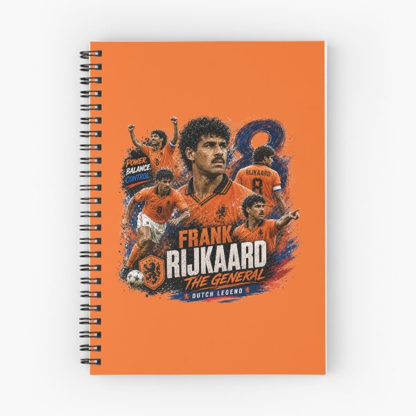 Item preview, Frank Rijkaard Dutch Football Legend – Netherlands No. 8 Retro Soccer Art designed and sold by FutureTraveller.