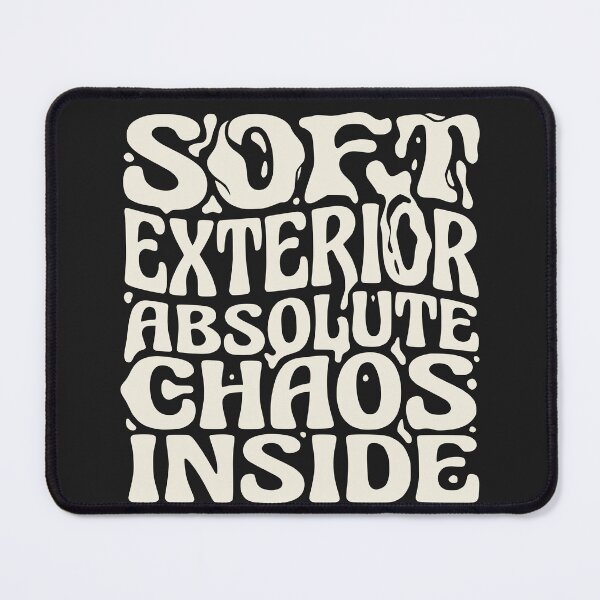 Item preview, Soft Exterior Absolute Chaos Inside - Funny Retro Groovy Design (Ivory Text) designed and sold by RetroNeon.