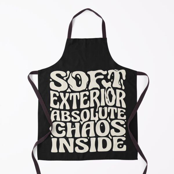 Item preview, Soft Exterior Absolute Chaos Inside - Funny Retro Groovy Design (Ivory Text) designed and sold by RetroNeon.